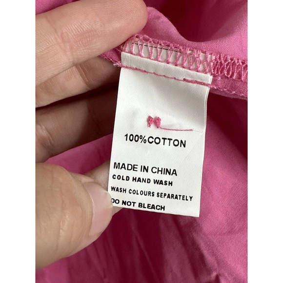 Ava And Ever Material Girl Barbiecore Button Down Oversized Shirt Size 12 New - Picture 5 of 6